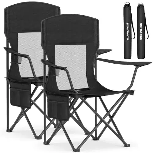 SONGMICS Breathable Camping Chairs 2-Pack