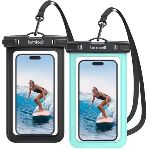 Lamicall Waterproof Phone Pouch Case 2-Pack