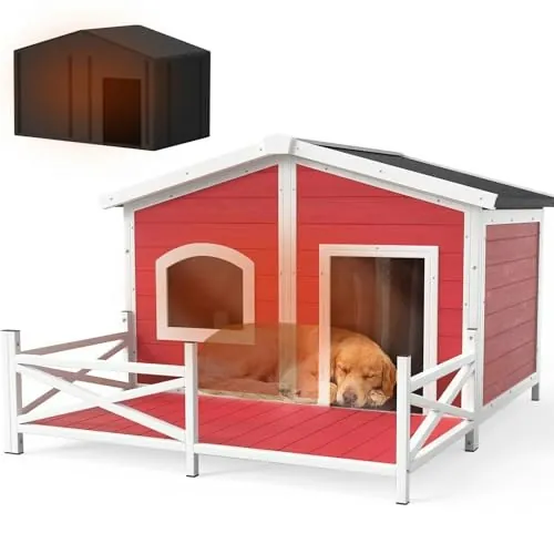 Outdoor Dog House with Insulated Liner