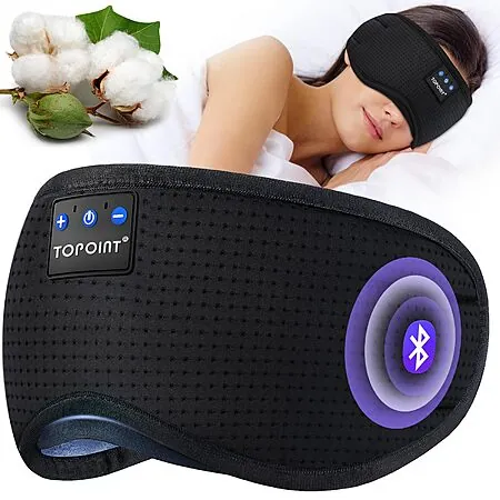TOPOINT Blackout Bluetooth Headphone Eye Sleep Mask