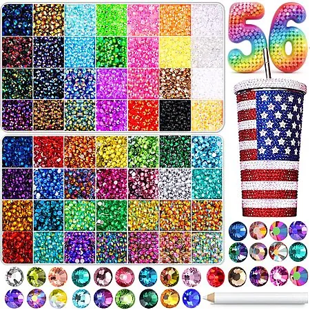 Prime Members: 56000-Pc 3mm BBita Rhinestones Bedazzling Kit
