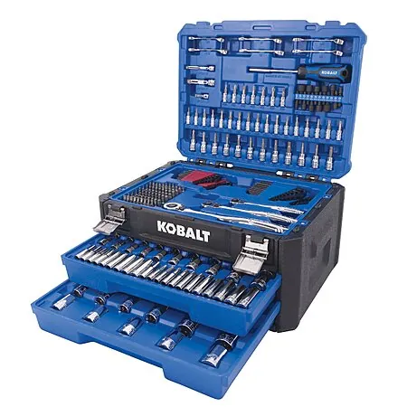 302-Pc Kobalt Metric & SAE Mechanics Tool Set w/ Hard Case