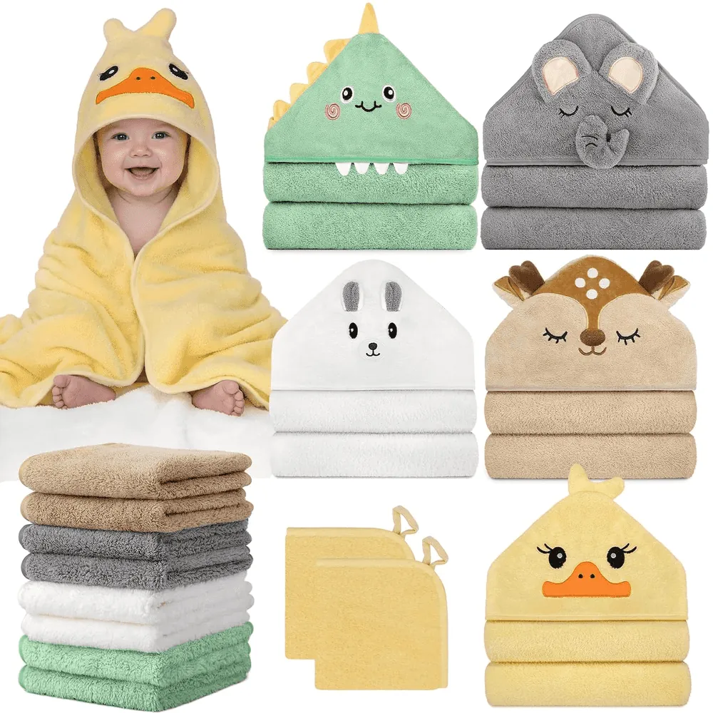 Baby Bath Towel and Washcloth 15-Piece Set