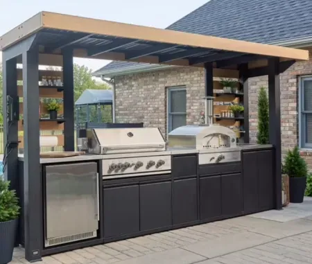 Backyard Discovery Fusion Flame 2 Galvanized Steel Outdoor Kitchen