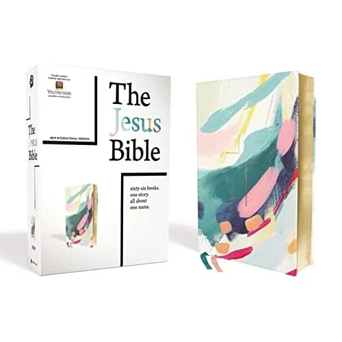 The Jesus Bible Artist Edition, NIV, Leathersoft, Multi-color/Teal, Comfort Print