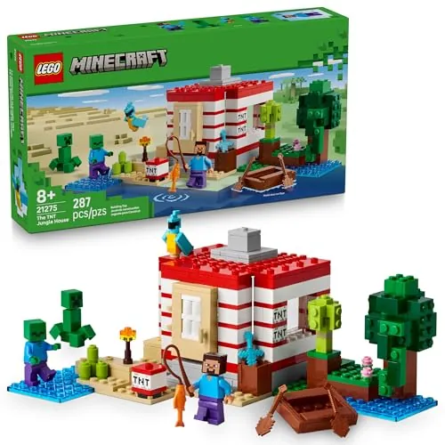 LEGO Minecraft - The TNT Jungle House (21275, 287-Piece)