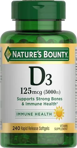 Nature's Bounty Vitamin D3 5000 IU 240-Count Softgels