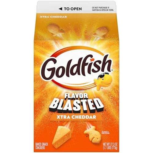 Goldfish Flavor Blasted Xtra Cheddar Cheese Crackers 27.3 Oz
