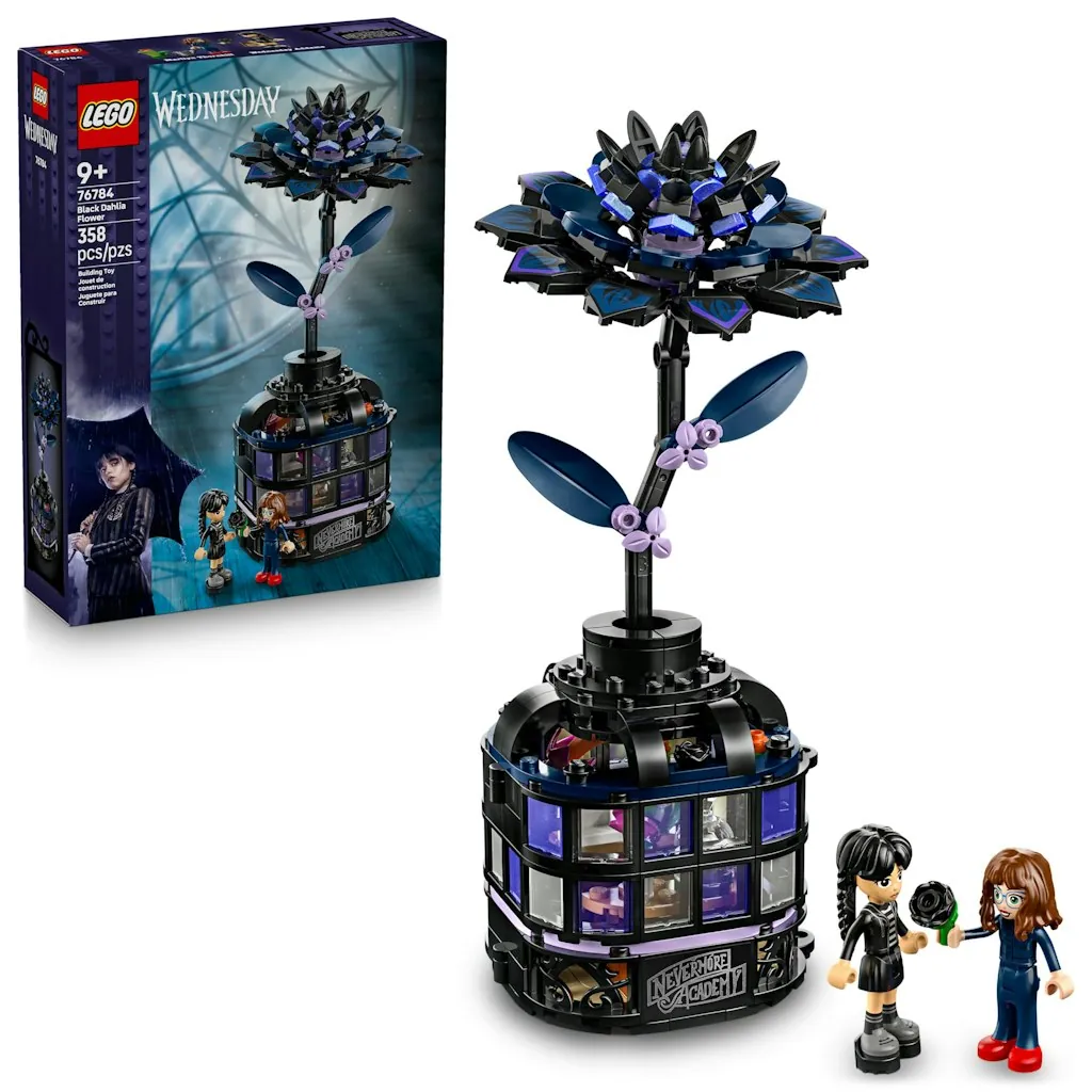 LEGO Wednesday Black Dahlia Flower Building Set