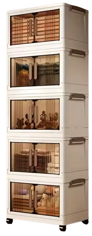 5-Tier Heavy-Duty Folding Storage Cabinet