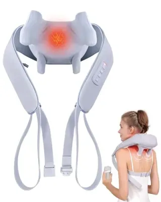 MASGRE Shiatsu Cordless Neck, Shoulder & Back Massager w/ Heat