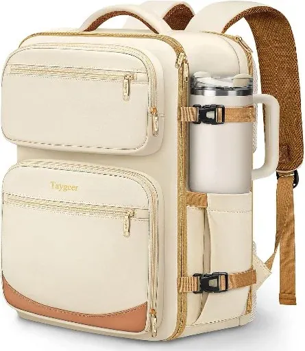 Taygeer 40L Airline Approved Underseat Travel Backpack (Beige)