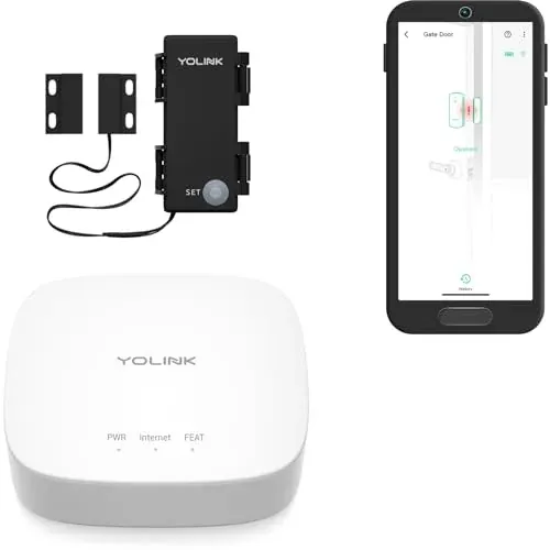 YoLink LoRa Smart Outdoor Contact Sensor & Hub Starter Kit 1/4 Mile Open Air Range