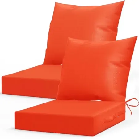 2-Pack L’AGRATY 24" x 24" Outdoor Chair Cushions w/ Backrest