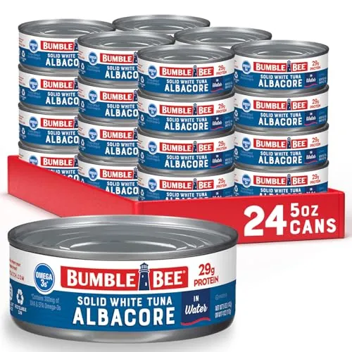 Bumble Bee Solid White Albacore Tuna in Water, 5 oz (24-Pack)