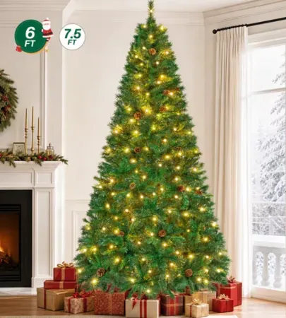 Firstness 6' Pre-Lit Christmas Tree w/ 925 Branch Tips