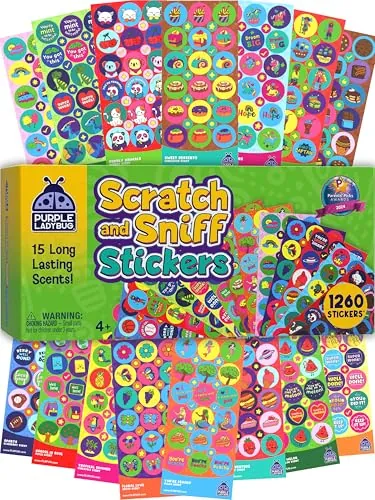 1,260 Scratch and Sniff Stickers for Kids