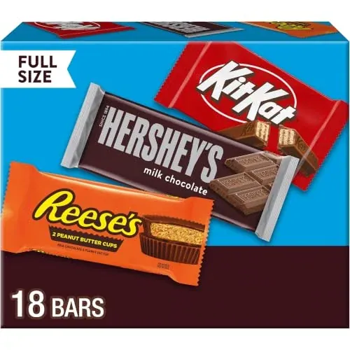 Hershey's Kit Kat and Reese's Assorted Milk Chocolate, 18-Pack