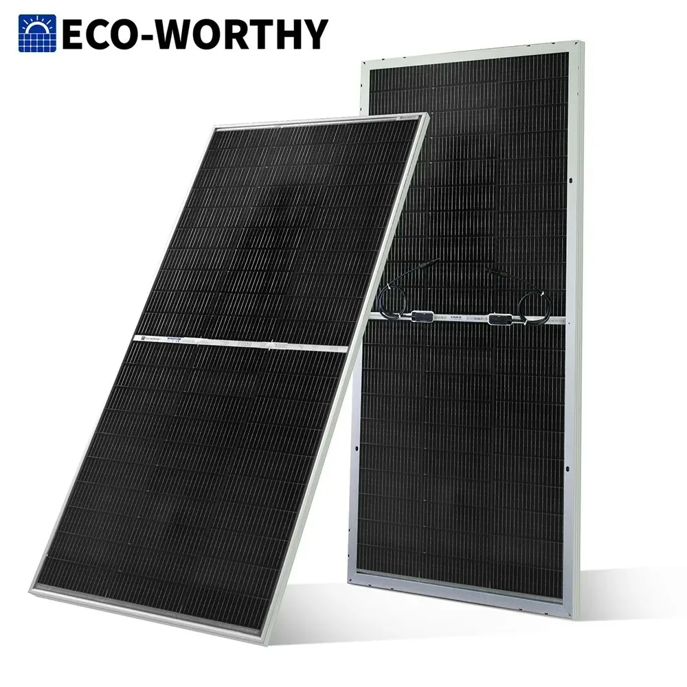 Eco-Worthy 195W 12V N-Type Bifacial Monocrystalline Solar Panel