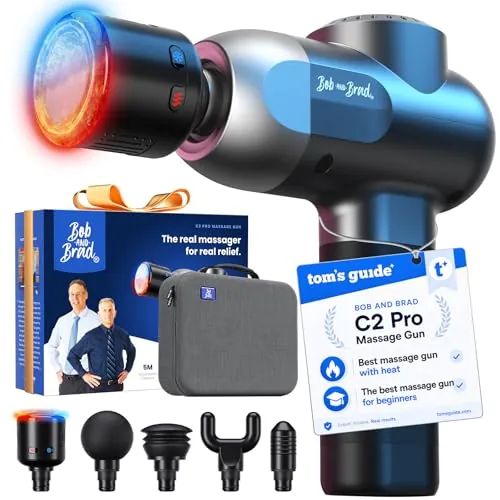 BOB AND BRAD C2 Pro Massage Gun with Heat and Cold Therapy