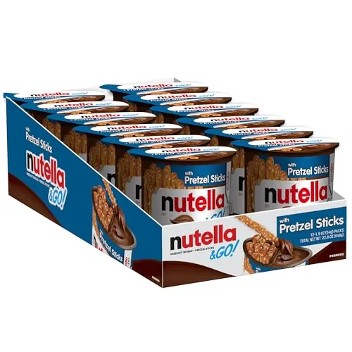 Nutella & Go Kids Snacks, Hazelnut Spread, 12 Pack, 1.9 oz