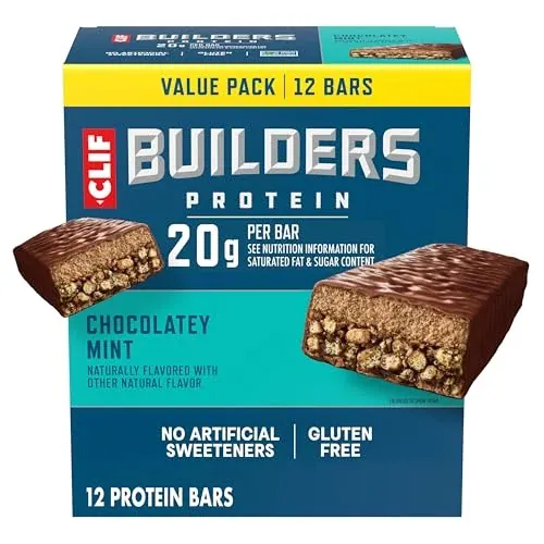 CLIF BUILDER'S Protein Bars 12-Pack 2.4-Oz (Chocolate Mint)