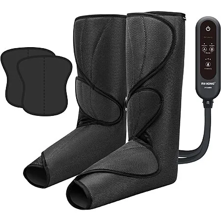 FIT KING Adjustable Compression Leg Massager (Dark Gray)