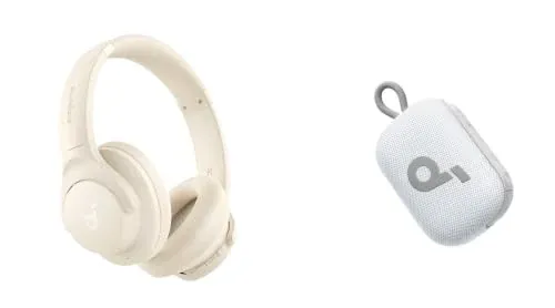 Anker Soundcore Q20i Hybrid ANC Headphones + Soundcore Select 4 Go Bluetooth Shower Speaker Bundle