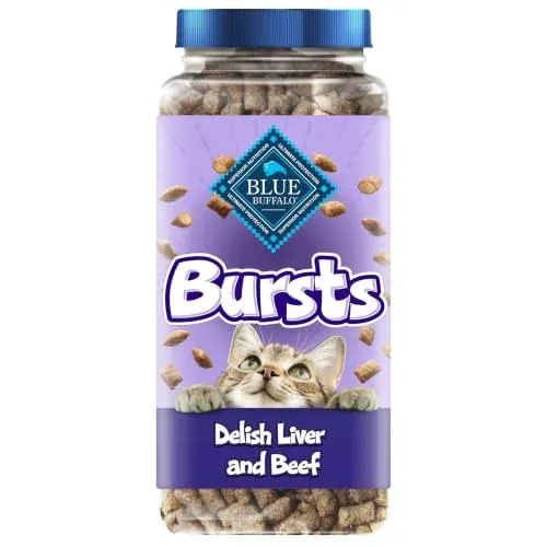 Blue Buffalo Bursts Crunchy Cat Treats 12-Oz (Chicken Liver & Beef)