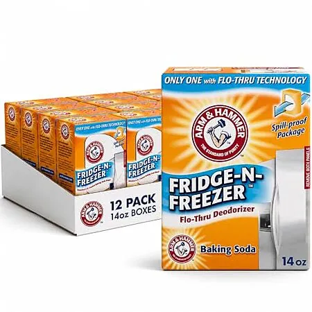 12-Pk 14-Oz ARM & HAMMER Baking Soda Fridge-n-Freezer Odor Absorber