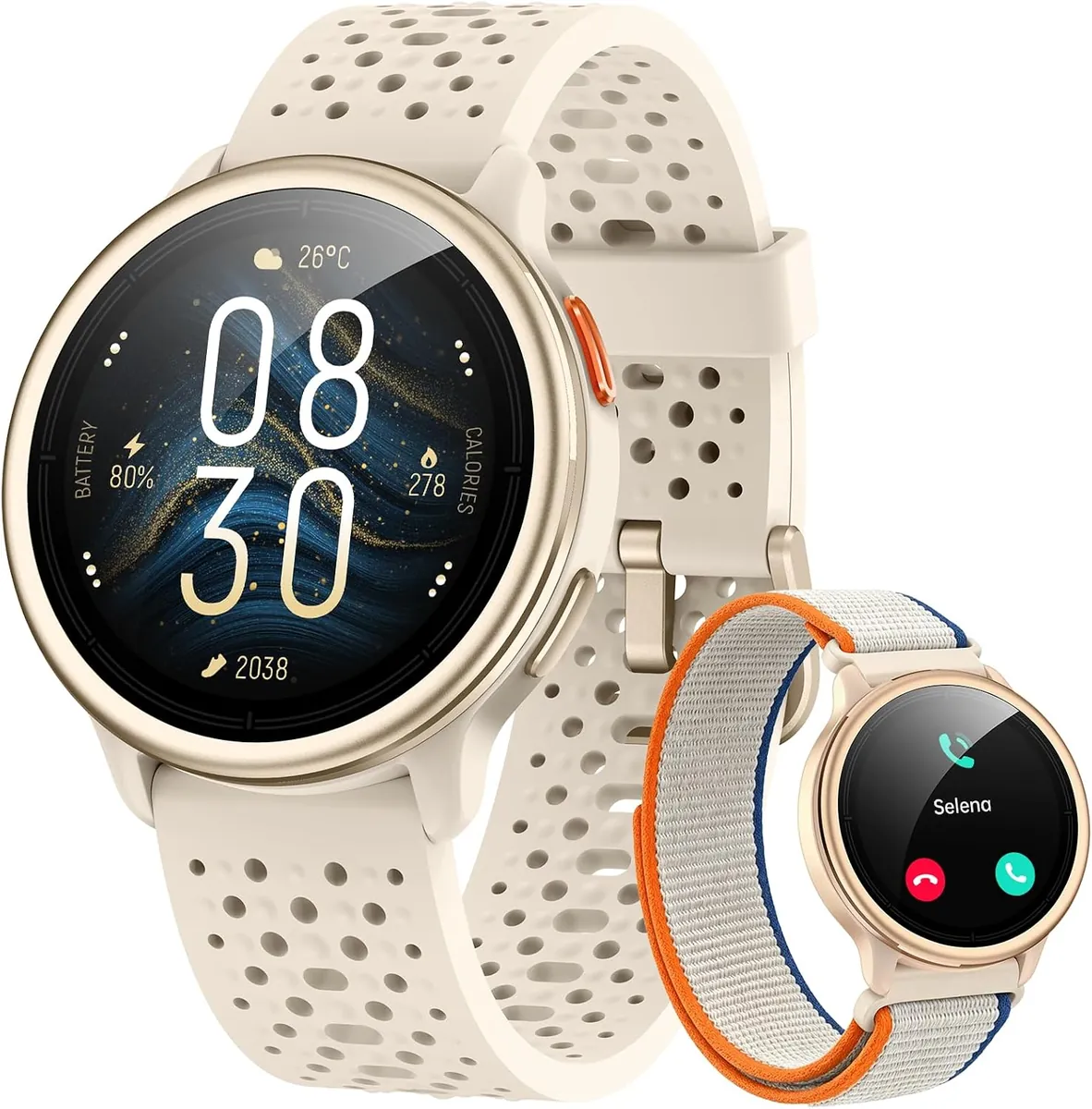 Tensky iPhone & Android Smart Watch w/ 1.27" Ultra-HD Screen