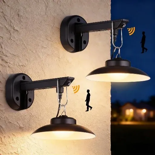 Joyoowild 2-Pack 200-Lumen Solar Barn Lights