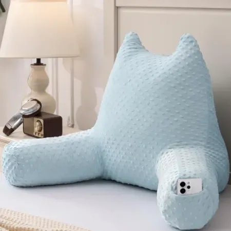 Baskbed Backrest Support Pillow with Arms and Pockets