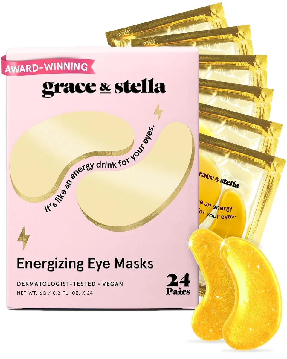 Grace & Stella Gold Energizing Under-Eye Masks 24-Pairs