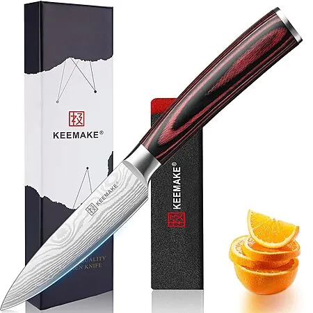 Prime Members: 3.5" Keemake Japanese High Carbon Stainless Steel Pairing Knife