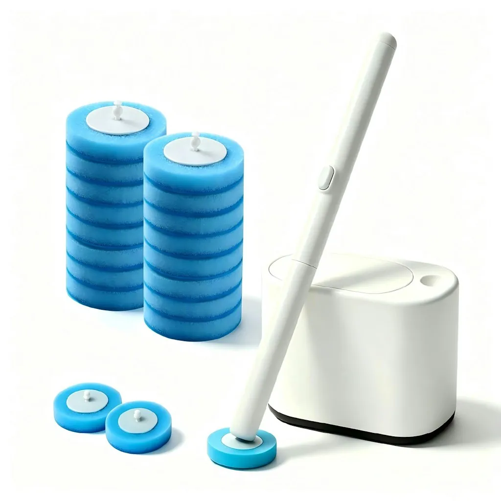 Viaptus Disposable Contact-Free Toilet Brush Starter Kit