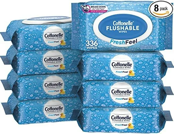 Cottonelle Fresh Feel Flushable Wet Wipes 8-Pack