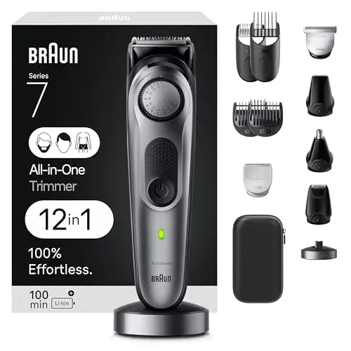 Braun Series 7 All-in-One 12-in-1 Men's Grooming Kit w/ Travel Case & Charging Stand