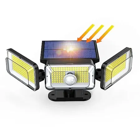 OOTDAY 368-LED 3-Panel Solar Security Light