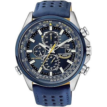 Prime Members: 43mm Citizen Men's Eco-Drive Sport World Chronograph Atomic Watch