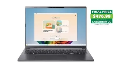 Cert. Refurb: Acer Aspire 16 Laptop: 16" FHD+ 120Hz, Core Ultra 5 226V, 16GB DDR5, 1TB SSD - F/S