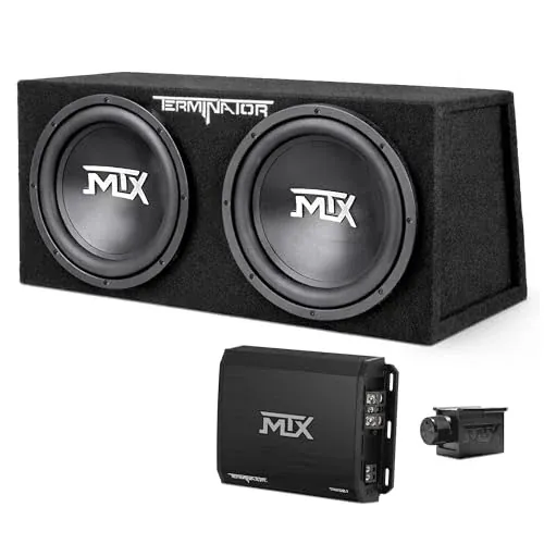 MTX Terminator 12" 1200W Dual Loaded Car Subwoofer Enclosure & Amplifier