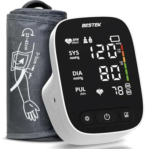 BESTEK Automatic Arm Blood Pressure Monitor (9"-17" Adjustable Cuff)