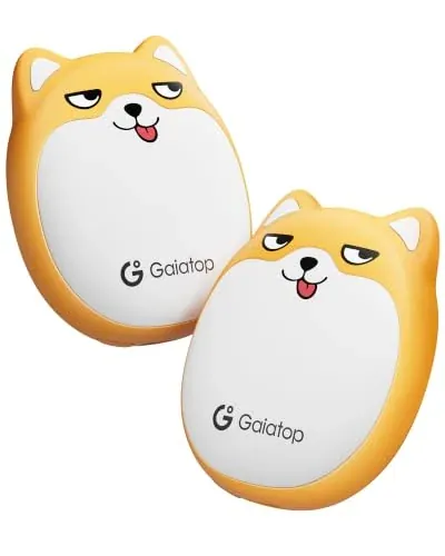 Gaiatop Rechargeable Hand Warmers 2-Pack, Cute Dog Magnetic Split Design