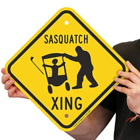 SmartSign-12" x 12" Aluminum "Sasquatch Xing" Sign