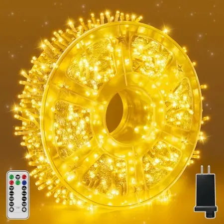 Guhope 600-LED 98' Waterproof String Lights with Remote and Timer