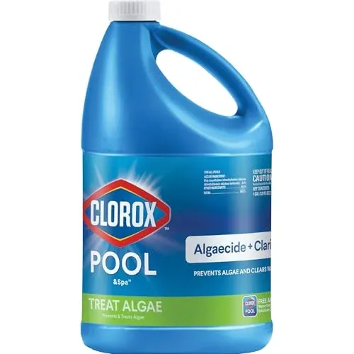 Clorox Pool&Spa Swimming Pool Algaecide and Clarifier, 128 Fl Oz