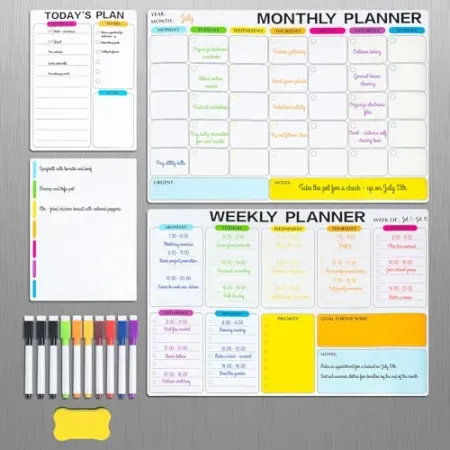 4-Pack M&G Magnetic Dry Erase Whiteboard Calendar Set