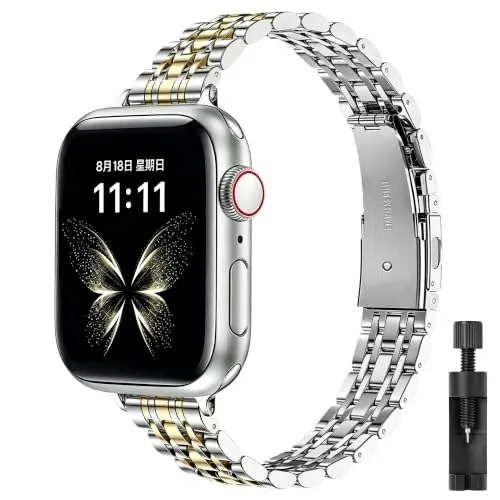 Slim Stainless Steel Apple Watch Band