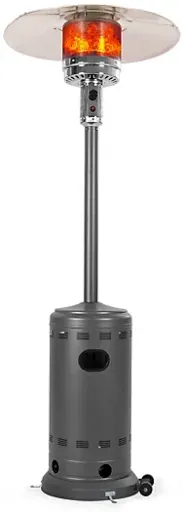 Nuu Garden Powder-Coated Propane Gas Outdoor Heater with Wheels